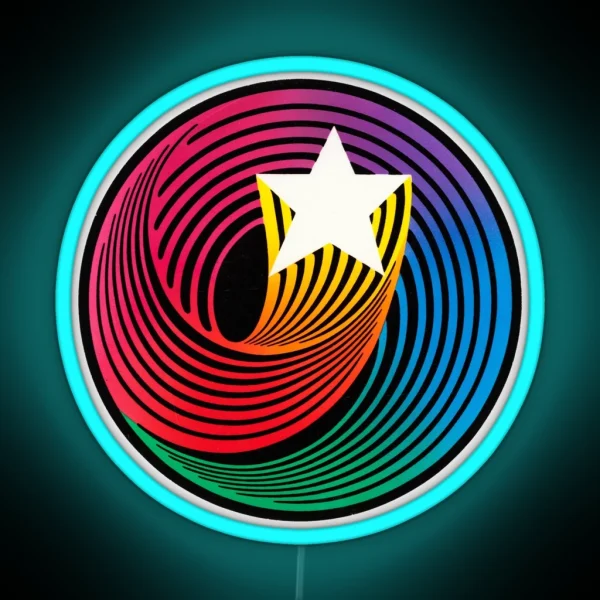 Hanna Barbera 70s Swirl RGB Neon Sign