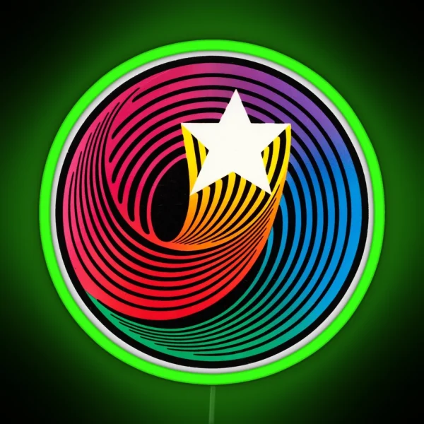 Hanna Barbera 70s Swirl RGB Neon Sign