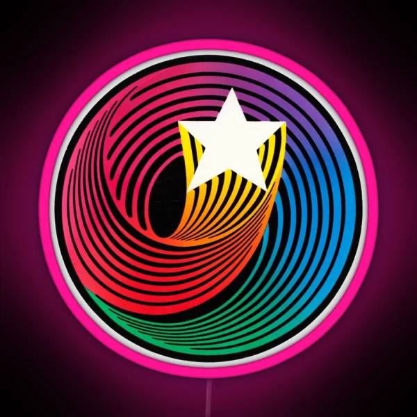 Hanna Barbera 70s Swirl RGB Neon Sign
