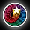 Retro-inspired RGB neon sign featuring iconic Hanna Barbera cartoon characters swirl.