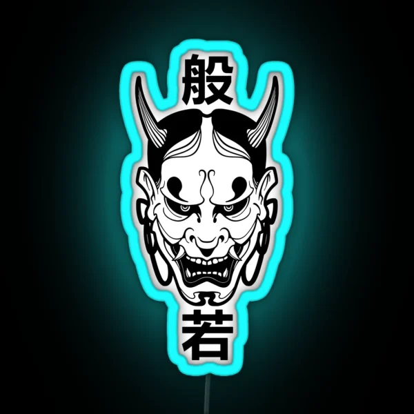 Hannya Mask RGB Neon Sign