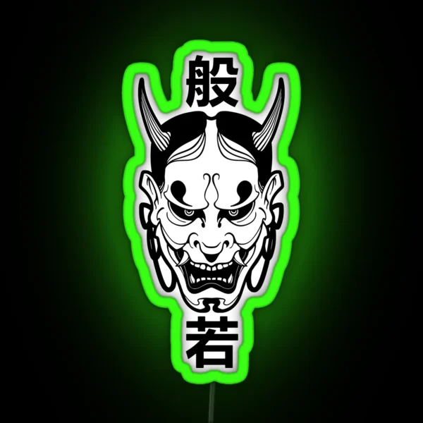 Hannya Mask RGB Neon Sign