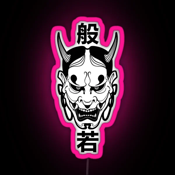 Hannya Mask RGB Neon Sign
