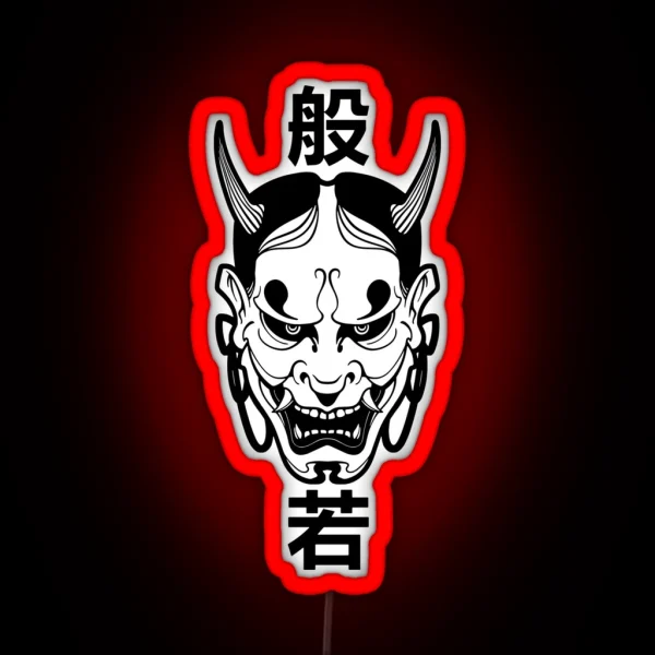 Hannya Mask RGB Neon Sign