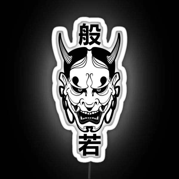 Hannya Mask RGB Neon Sign