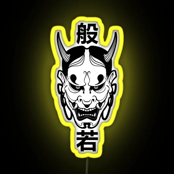 Hannya Mask RGB Neon Sign