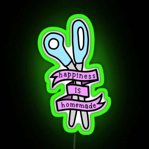 Happiness Is Homemade RGB Neon Sign