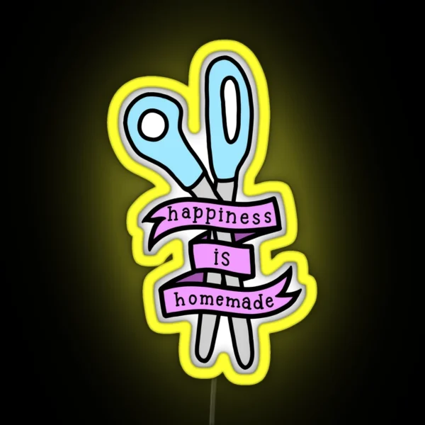 Happiness Is Homemade RGB Neon Sign