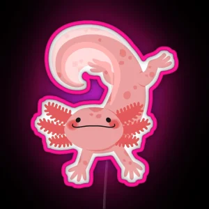 Happy Axolotl RGB Neon Sign