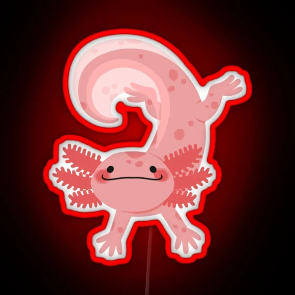 Happy Axolotl RGB Neon Sign