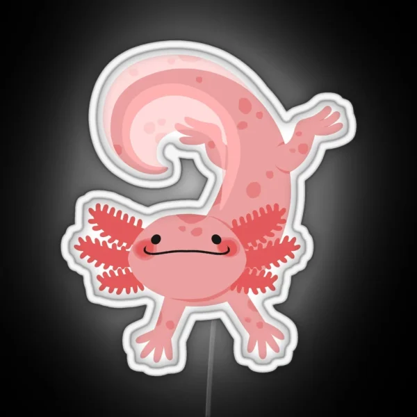 Happy Axolotl RGB Neon Sign