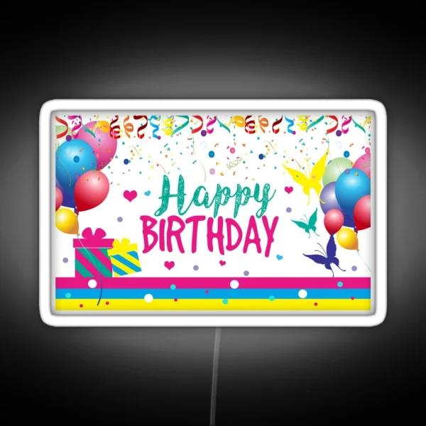 Happy Birthday Colorful RGB Neon Sign