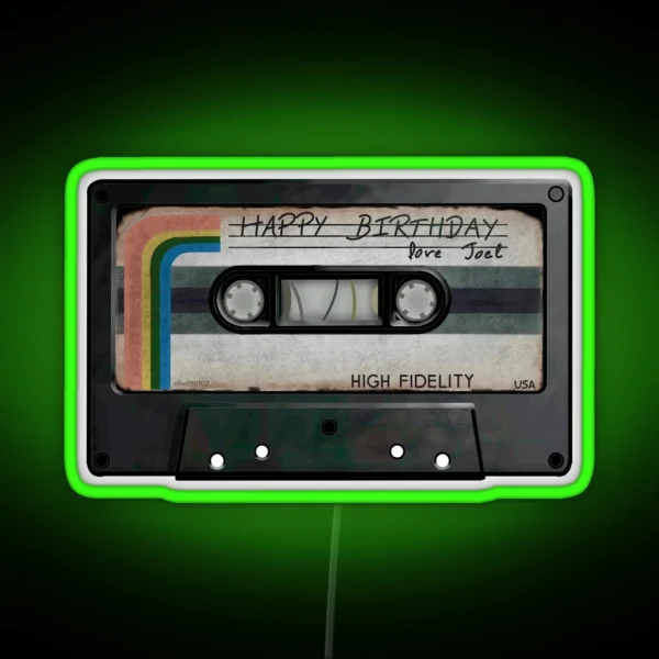 Happy Birthday Love Joel RGB Neon Sign