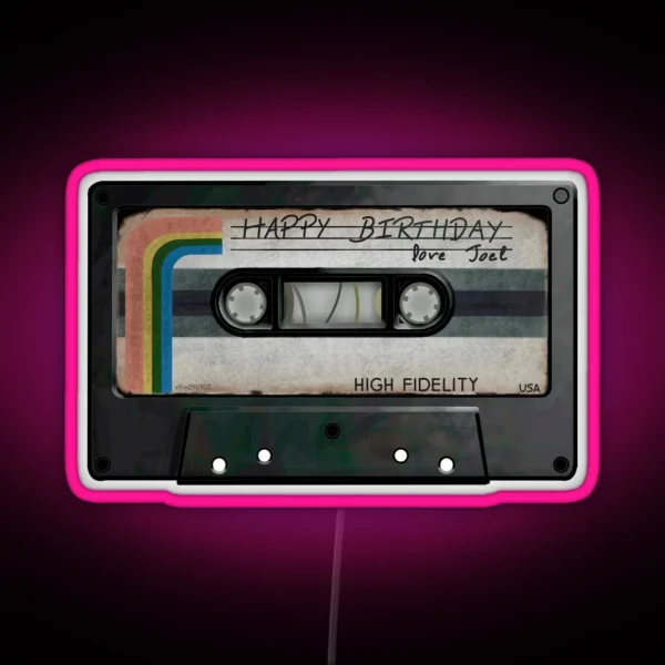 Happy Birthday Love Joel RGB Neon Sign