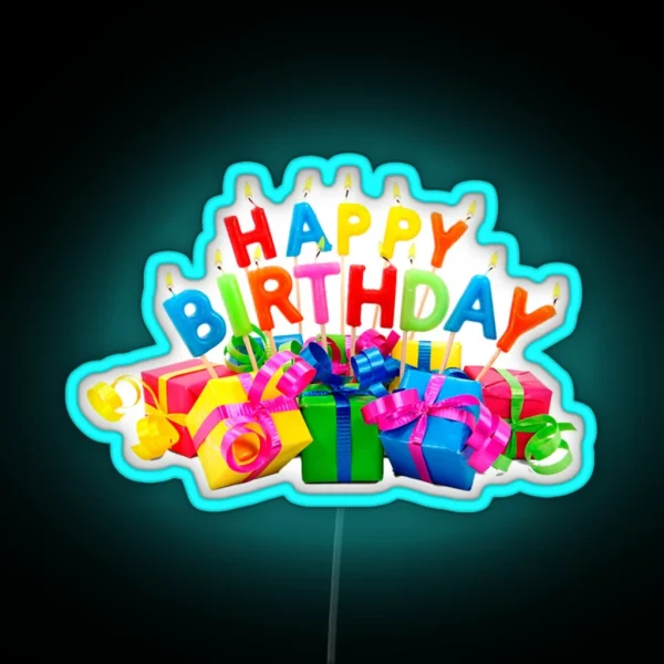Happy Birthday RGB Neon Sign