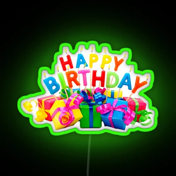 Happy Birthday RGB Neon Sign