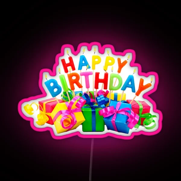 Happy Birthday RGB Neon Sign