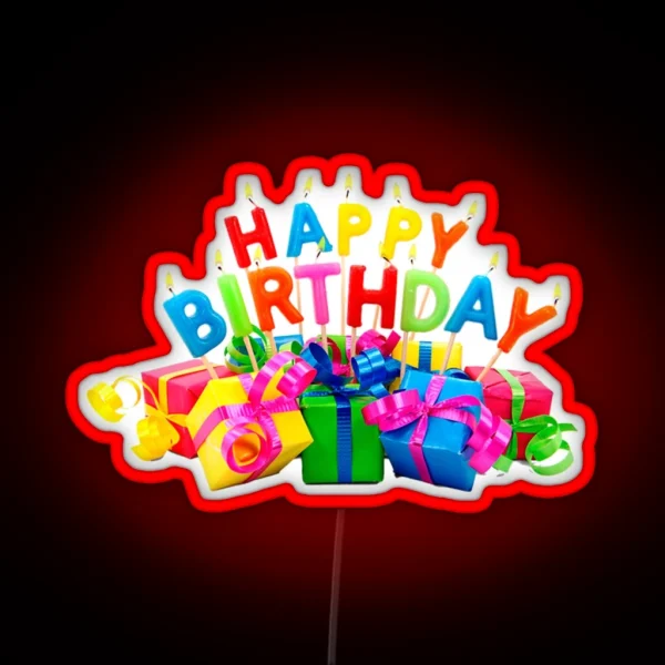 Happy Birthday RGB Neon Sign