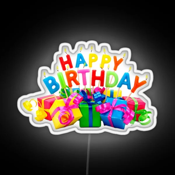 Happy Birthday RGB Neon Sign