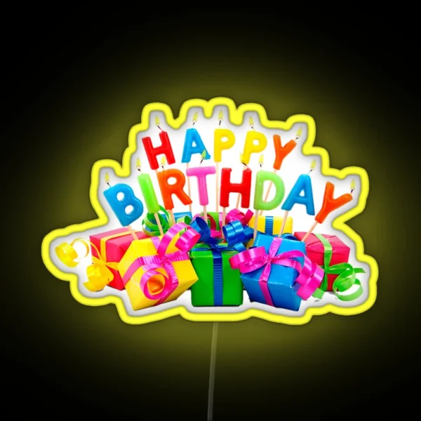 Happy Birthday RGB Neon Sign