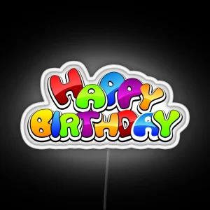 Happy Birthday RGB Neon Sign