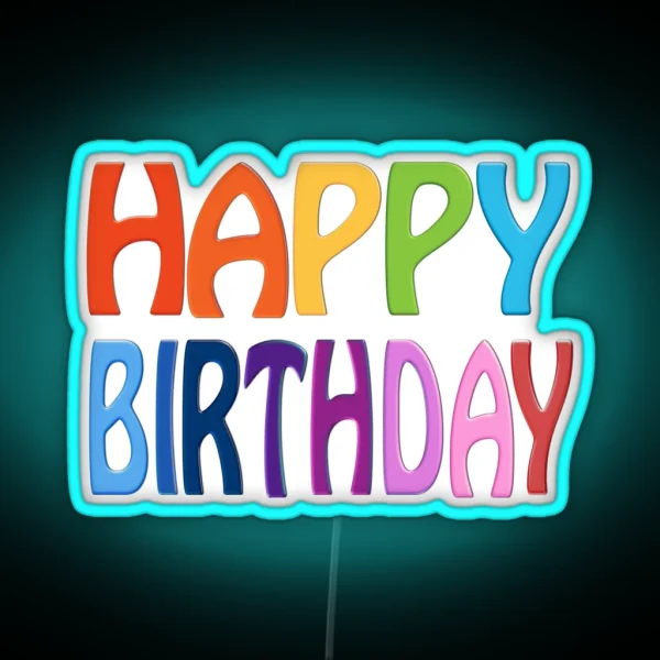 Happy Birthday RGB Neon Sign
