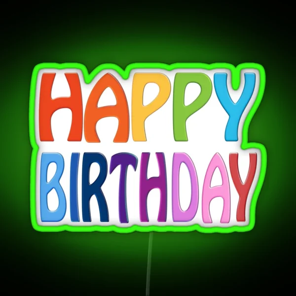 Happy Birthday RGB Neon Sign