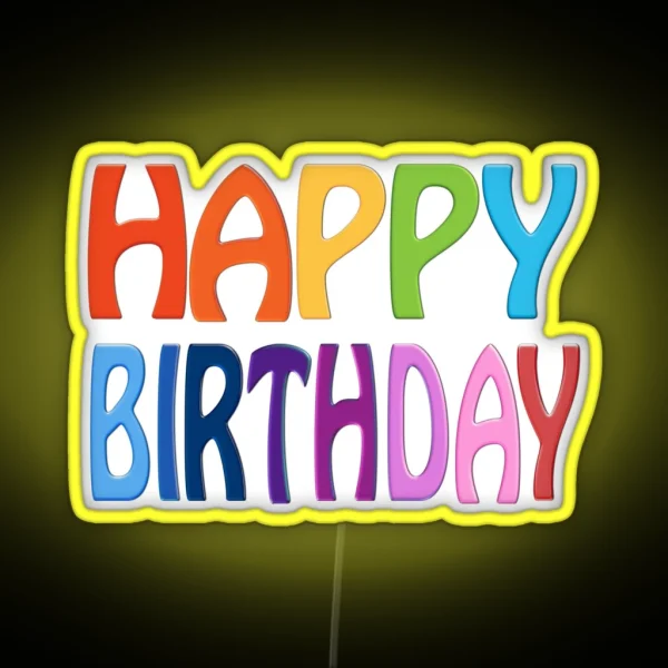 Happy Birthday RGB Neon Sign
