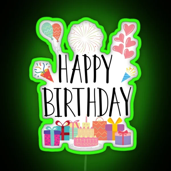 Happy Birthday RGB Neon Sign