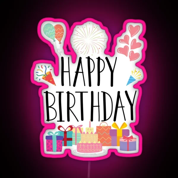 Happy Birthday RGB Neon Sign
