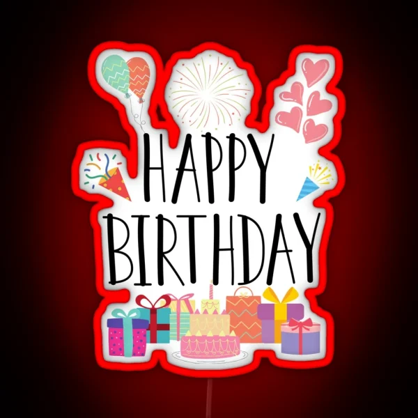 Happy Birthday RGB Neon Sign
