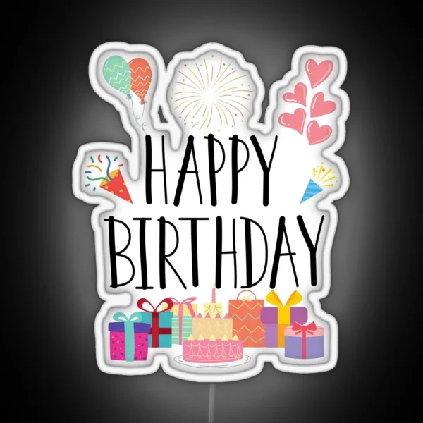 Happy Birthday RGB Neon Sign