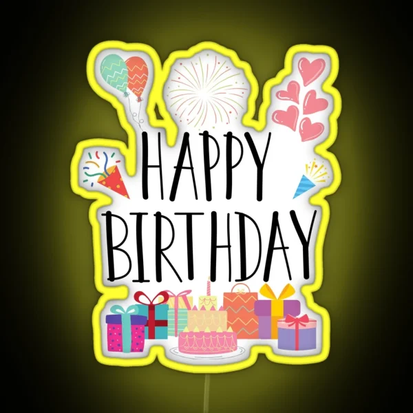 Happy Birthday RGB Neon Sign