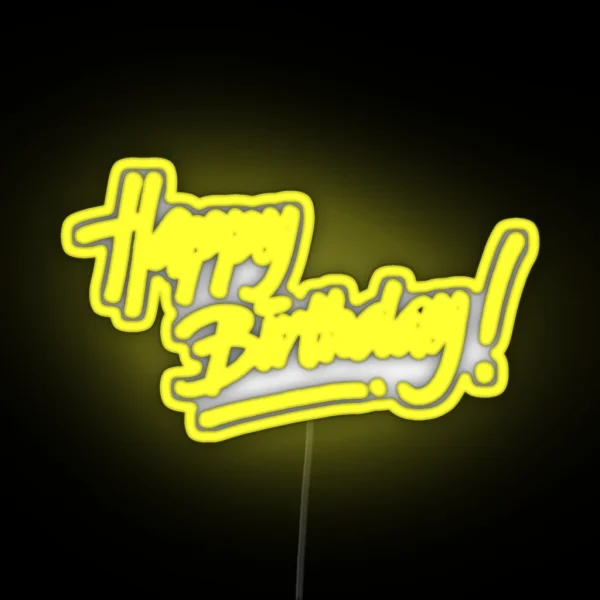 Happy Birthday RGB Neon Sign