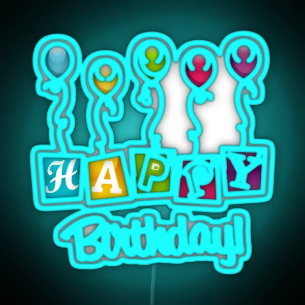 Happy Birthday RGB Neon Sign