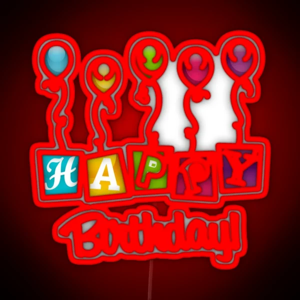 Happy Birthday RGB Neon Sign