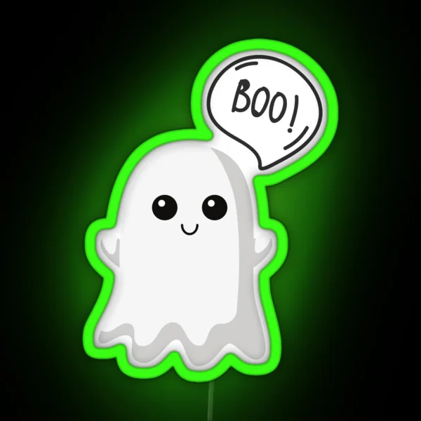 Happy Boo RGB Neon Sign