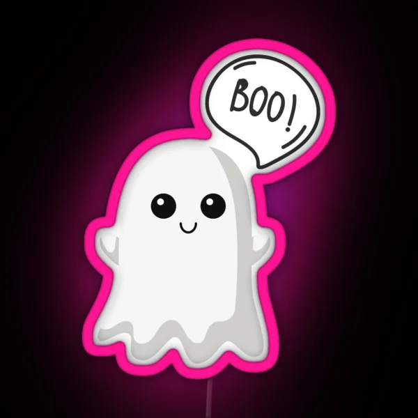 Happy Boo RGB Neon Sign