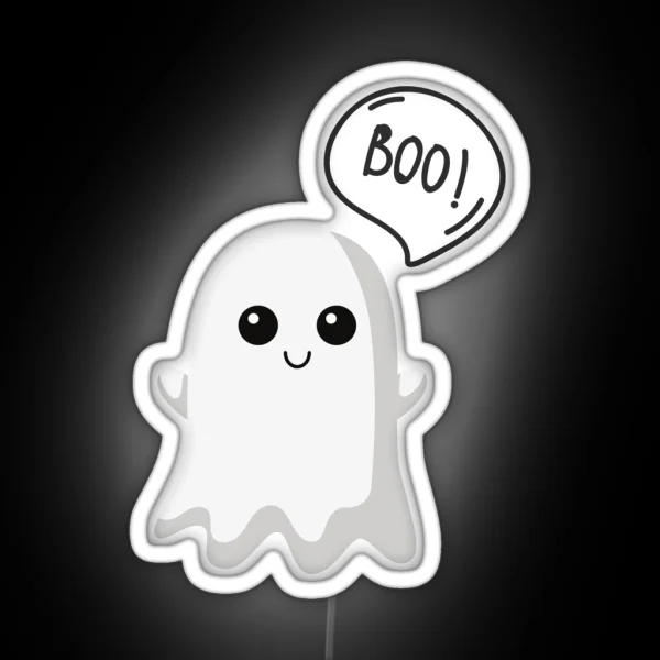 Happy Boo RGB Neon Sign