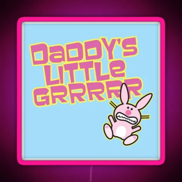 Happy Bunny RGB Neon Sign