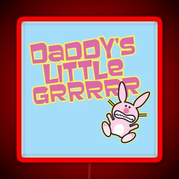 Happy Bunny RGB Neon Sign