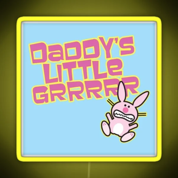 Happy Bunny RGB Neon Sign
