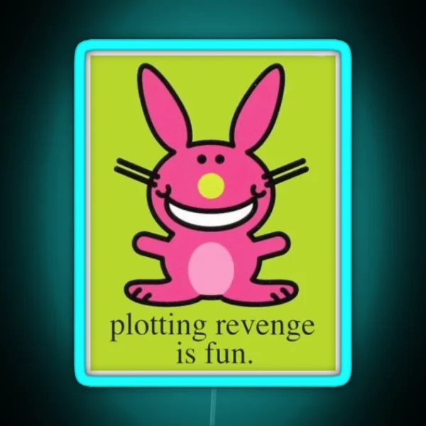Happy Bunny RGB Neon Sign