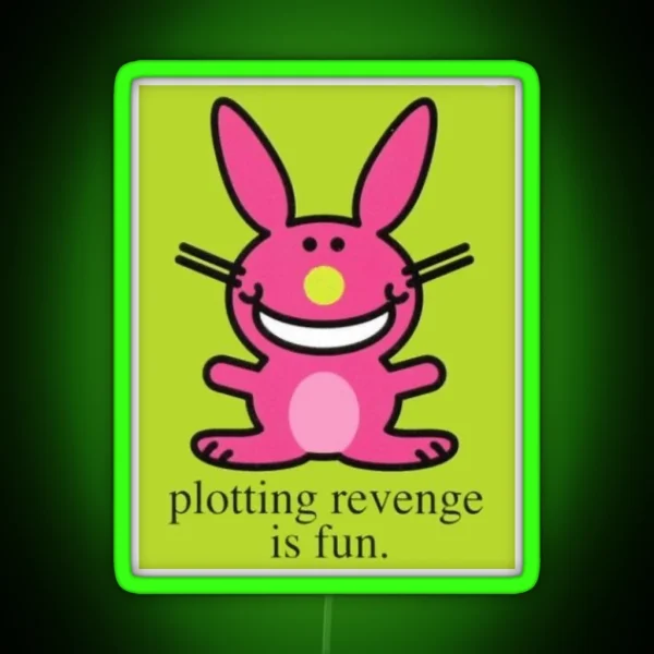 Happy Bunny RGB Neon Sign