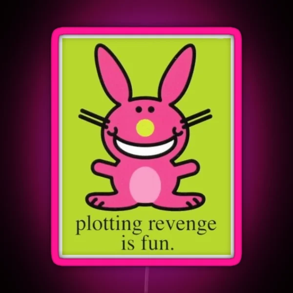 Happy Bunny RGB Neon Sign