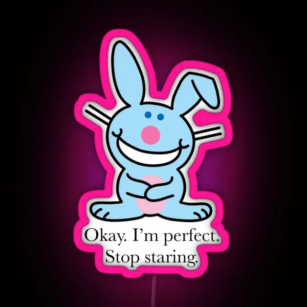 Happy Bunny RGB Neon Sign