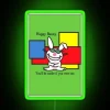 Brighten up your space with this happy cartoon rabbit sign.