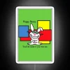 Brighten your room with colorful happy bunny neon LED signs.