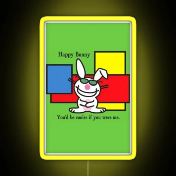 Happy Bunny RGB Neon Sign