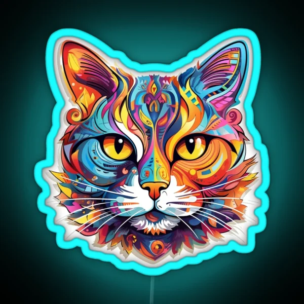 HAPPY COLORFUL ANIMALS RGB Neon Sign